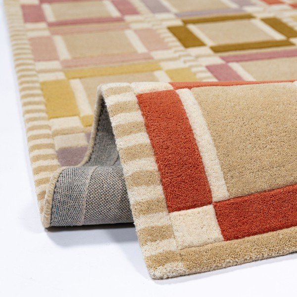 Dabīga toņa ar rokām darināts vilnas paklājs 140x200 cm Quadro Wool – Flair Rugs-image-3
