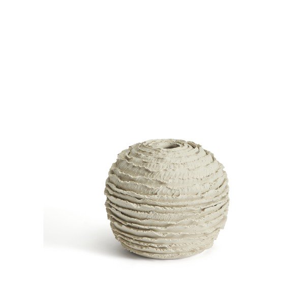 Krēmkrāsas keramikas rokām darināta vāze (augstums 15,5 cm) Evania – Kave Home