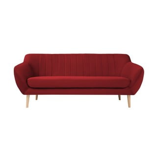 Sarkans samta dīvāns Mazzini Sofas Sardaigne, 188 cm
