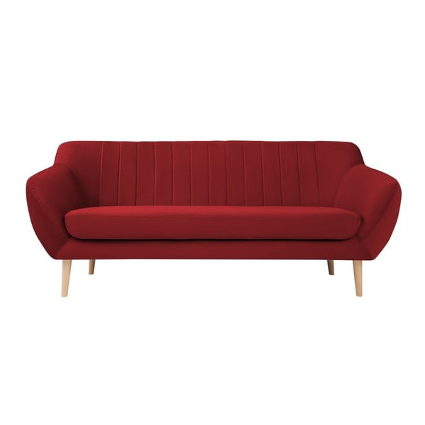 Sarkans samta dīvāns Mazzini Sofas Sardaigne, 188 cm