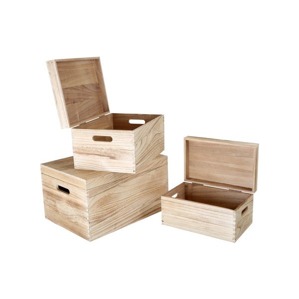 3 koka lādes komplekts Legler Trunk