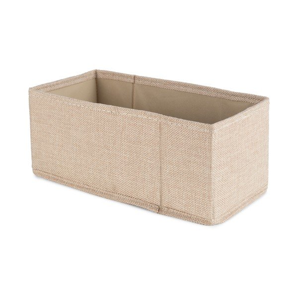 Bēša tekstila uzglabāšanas kaste 28x12x12 cm Sandy – Compactor-image-1