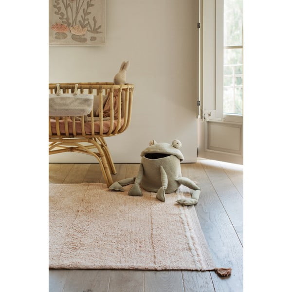 Gaiši rozā mazgājams/ar rokām darināts kokvilnas paklājs 90x130 cm Bloom Rose – Lorena Canals-image-1