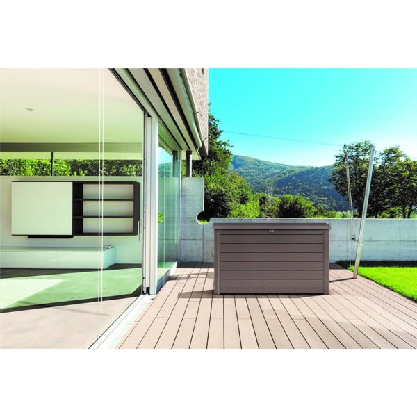 Brūna plastmasas dārza uzglabāšanas kaste Ontario – Keter-image-2