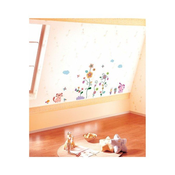 Sienas uzlīme Ambiance Colorful animals and tree-image-2