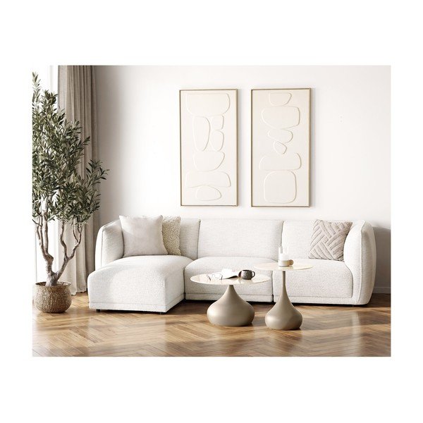 Apaļš sānu galdiņš ar stikla galda virsmu ø 50 cm Pienza – House Nordic-image-4