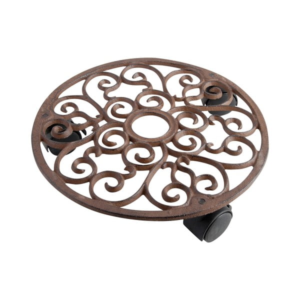 Metāla pārvietojams puķu podu statīvs ø 29 cm – Esschert Design-image-3