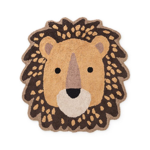 Oranžs/brūns mazgājams/ar rokām darināts kokvilnas bērnu paklājs 120x125 cm Snuggle Roary – Hanse Home