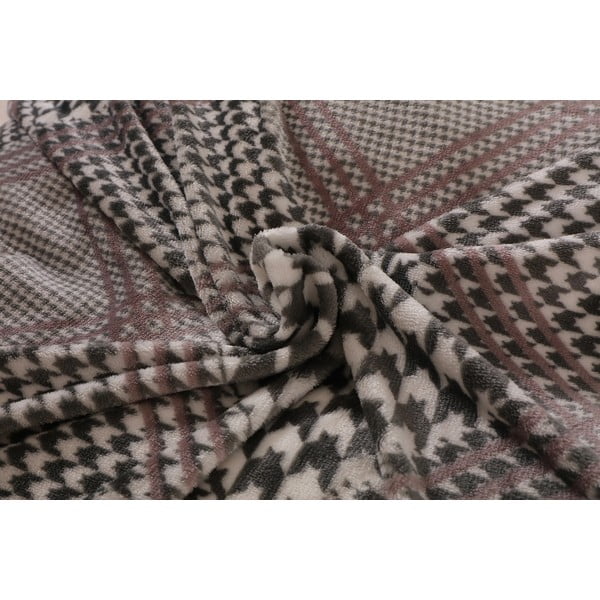 Pelēka vienvietīga mikroplīša gultas veļa 140x200 cm – My House-image-3