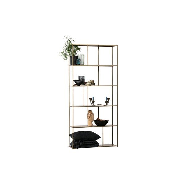 Zelta krāsas metāla grāmatplaukts 90x196 cm Valued – BePureHome-image-3