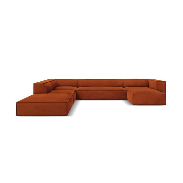 Oranžs stūra dīvāns (kreisais stūris) Madame – Windsor & Co Sofas