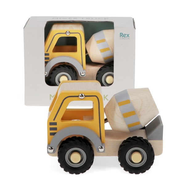 Koka bērnu rotaļu mašīna Cement Mixer – Rex London-image-2