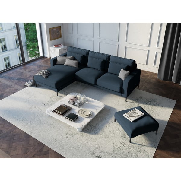 Tumši zils stūra dīvāns Interieurs 86 Seine, kreisais stūris-image-1
