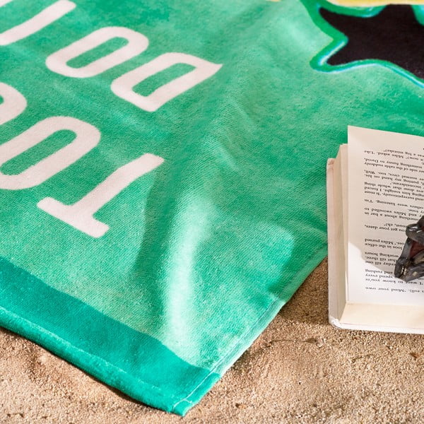 Zaļš kokvilnas pludmales dvielis 76x160 cm Toucan Do It – Catherine Lansfield-image-2