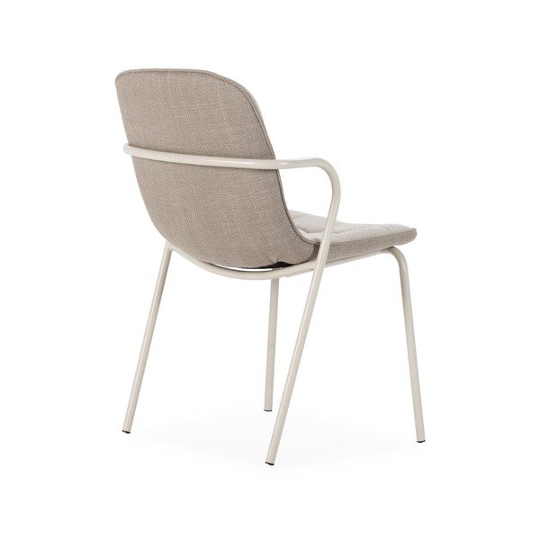 Bēšs polsterēts pusdienu krēsls ar roku balstiem Angie – Marckeric-image-4