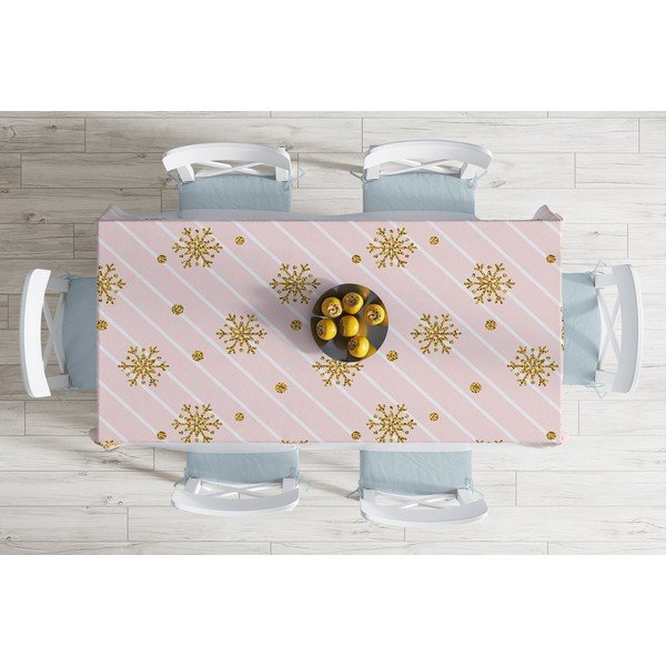 Minimālistiski spilvendrānas pārvalki Zelta sniegpārsliņas, 140 x 180 cm-image-1