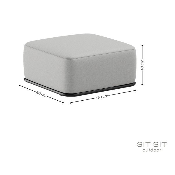 Gaiši pelēks dārza kāju soliņš Straw – Sit Sit-image-4