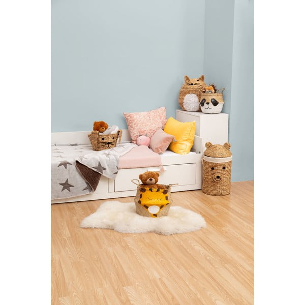 Dabīga toņa bērnu rotaļlietu grozs no ūdens hiacintes ø 40x43 cm Cat – Compactor-image-3