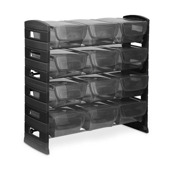 Melns plastmasas darbnīcas plaukts 79x80 cm Utility One – Toomax