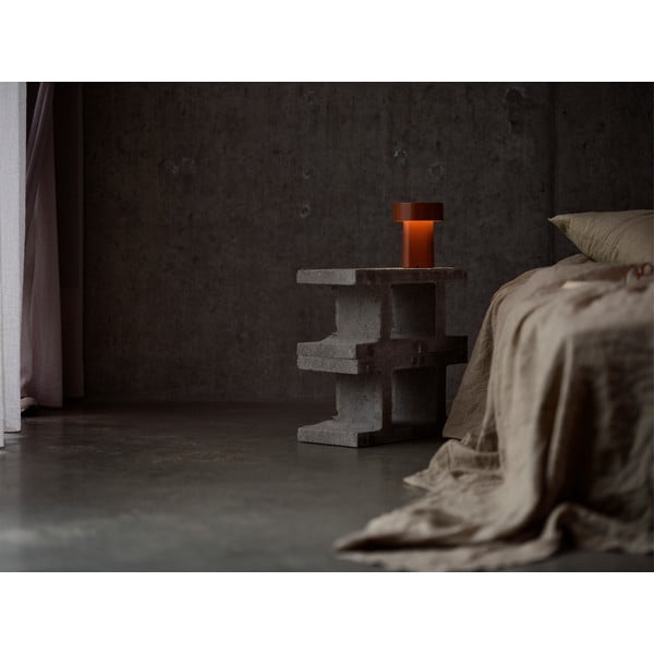 Konjakbrūna plastmasas LED galda lampa (augstums 18 cm) Oblong – Zone-image-1