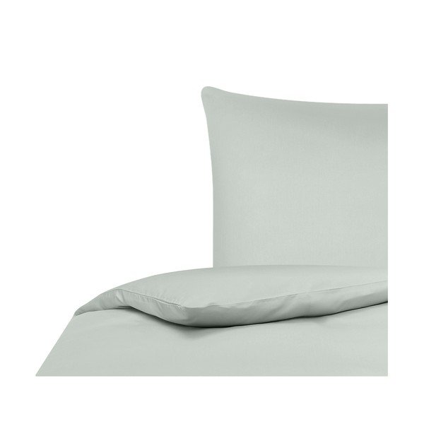 Zaļa kokvilnas un bambusa gultas veļa 200x135 cm Skye – Westwing Collection-image-2