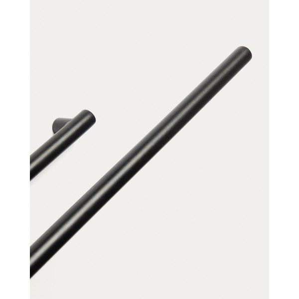 Melns nerūsējošā tērauda sienas dvieļu turētājs Arely – Kave Home-image-2