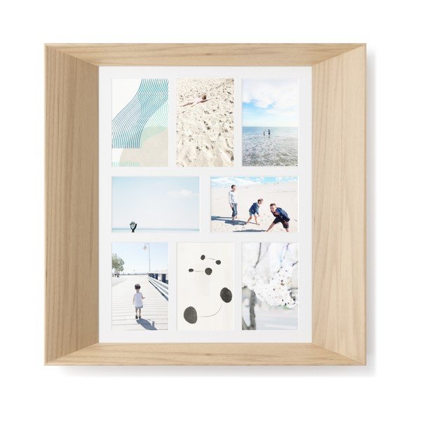 Dabīga toņa koka piekarināms foto rāmis 50x50 cm Lookout – Umbra-image-4