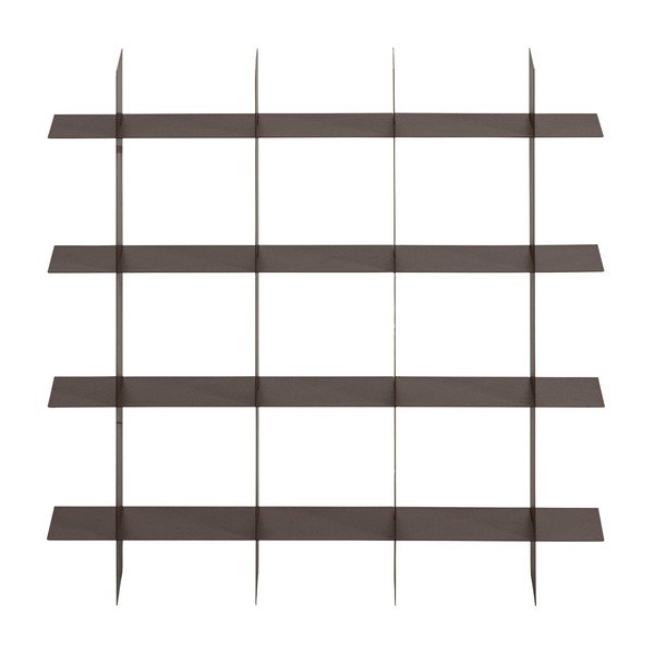 Brūns daudzlīmeņu metāla sienas plaukts 60 cm Brik – WOOOD-image-2