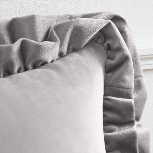 Samta dekoratīvais spilvens 43x43 cm Velvet Double Frill – Catherine Lansfield-image-2