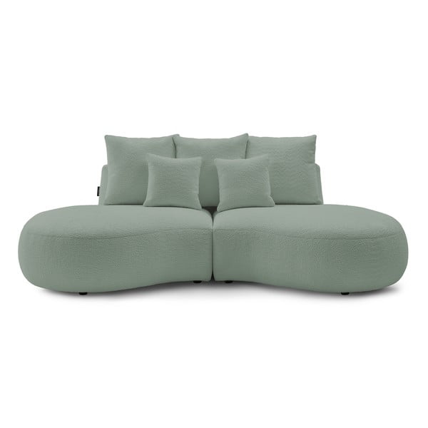 Gaiši zaļš buklē auduma dīvāns 260 cm Saint-Germain – Bobochic Paris