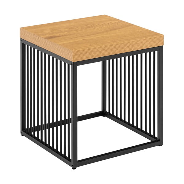 Sānu galdiņš ar ozolkoka imitācijas galda virsmu 40x40 cm Strington – Actona