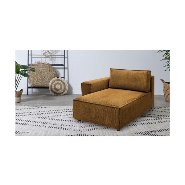 Sinepju dzeltens velveta modulārais dīvāns (ar kreiso stūri) Nihad modular – Bobochic Paris-image-1