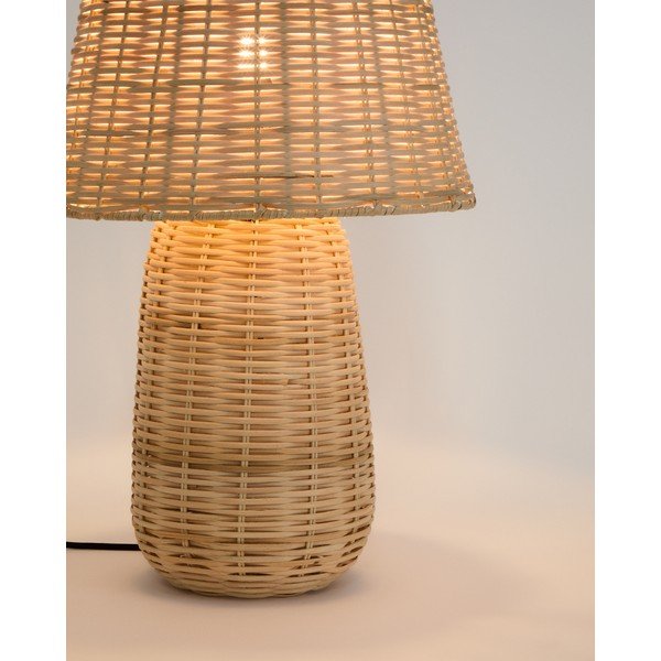 Dabīga toņa rotangpalmas galda lampa (augstums 65 cm) Neuda – Kave Home-image-4