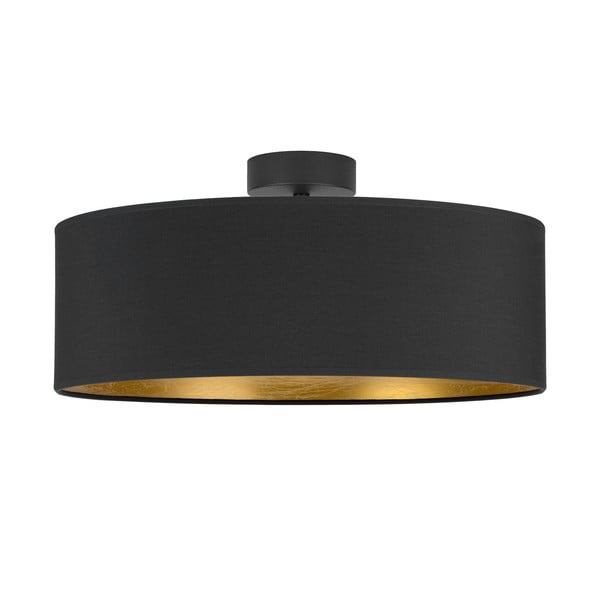 Melna griestu lampa ar zelta detaļām Sotto Luce Tres XL, ⌀ 45 cm