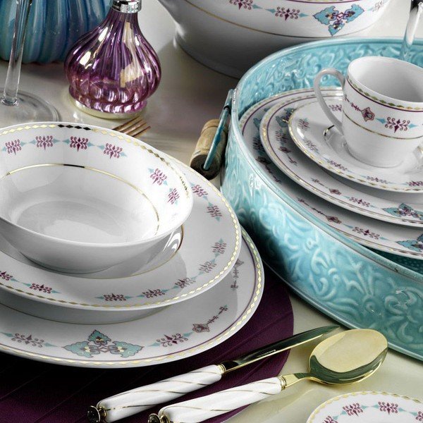 59 gabalu porcelāna trauku komplekts Kutahya Ocean-image-1