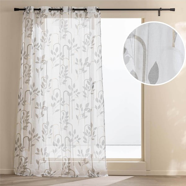 Pelēks dienas aizkars no voiles 140x240 cm Roseris – douceur d'intérieur-image-4