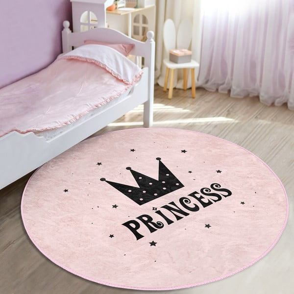 Rozā bērnu paklājs ø 120 cm Comfort – Mila Home-image-3