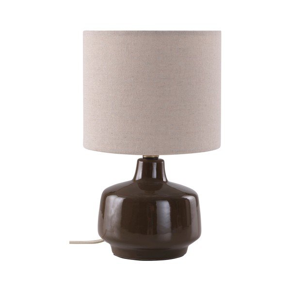 Brūna/krēmkrāsas keramikas galda lampa (augstums 29 cm) Laila – Jotex
