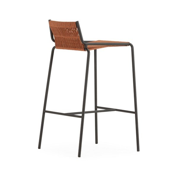 Terakotas oranžs metāla bāra krēsls (sēdekļa augstums 65 cm) Emily – Marckeric-image-2