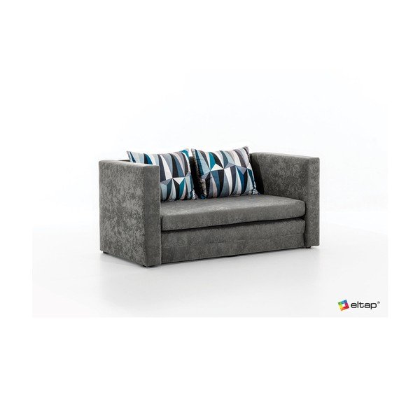 Pelēks salokāms dīvāns no šenila auduma 132 cm Neva – ELTAP-image-4