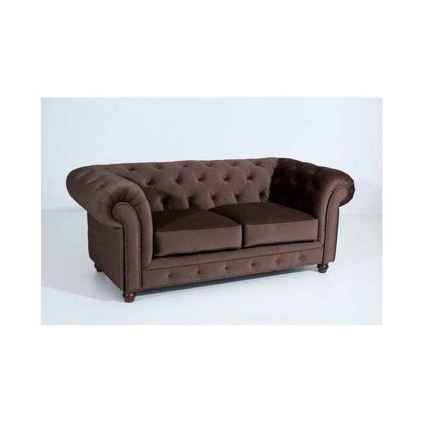Tumši brūns Max Winzer Orleans Velvet dīvāns, 196 cm-image-2