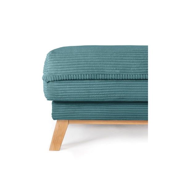 Tirkīzzils velveta kāju soliņš Tori – Bonami Selection-image-3