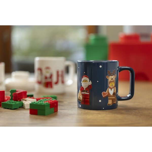 Tumši zila keramikas bērnu krūze 300 ml Christmas Minifigures – LEGO®-image-1