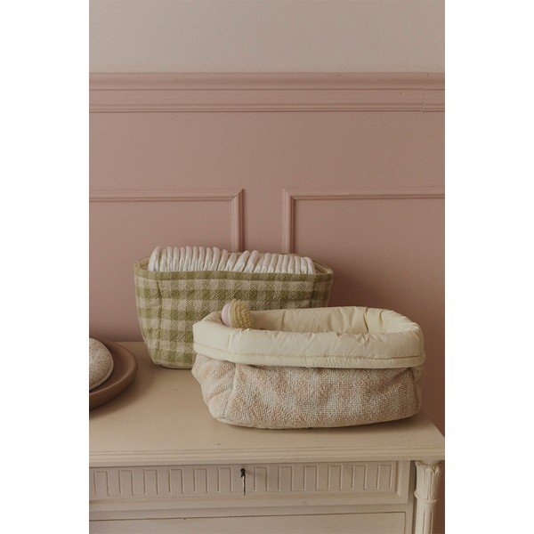 Gaiši zaļš tekstila bērnu rotaļlietu grozs 30x20x20 cm Swan Matcha – Lorena Canals-image-2