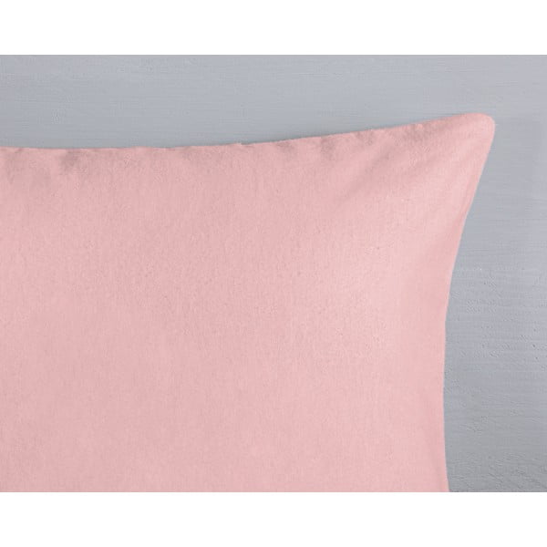 Rozā vienguļamā flaneļa bērnu gultas veļa 140x200 cm Ladida – Good Morning-image-3