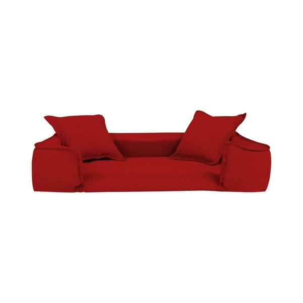 Sarkana suņu gulta ar 2 dekoratīviem spilveniem Marendog Zen