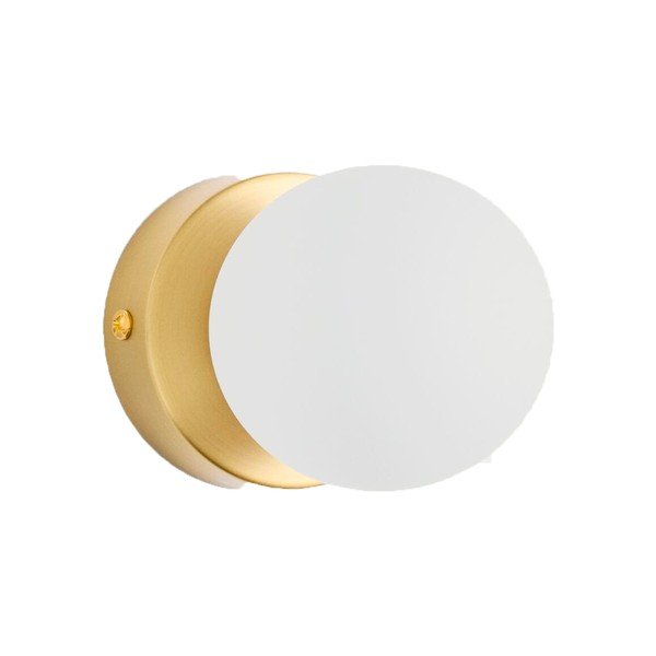 Balta/zelta krāsas metāla sienas lampa ø 8 cm Brisia – Kave Home