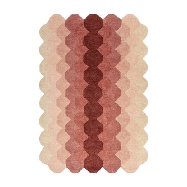 Rozā vilnas paklājs 200x290 cm Hive – Asiatic Carpets
