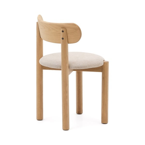 Krēmkrāsas/dabīga toņa ozola masīvkoka pusdienu krēsli (2 gab.) Nebai – Kave Home-image-4
