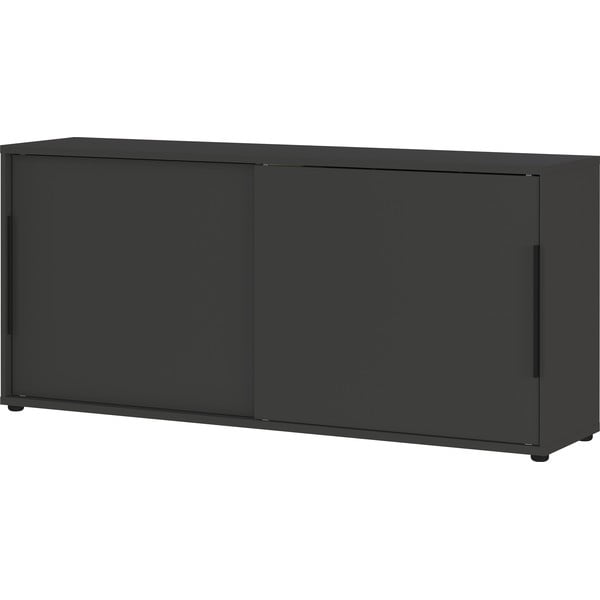 Antracīta pelēks skapītis ar bīdāmām durvīm 160x74 cm Mailand – Germania-image-3